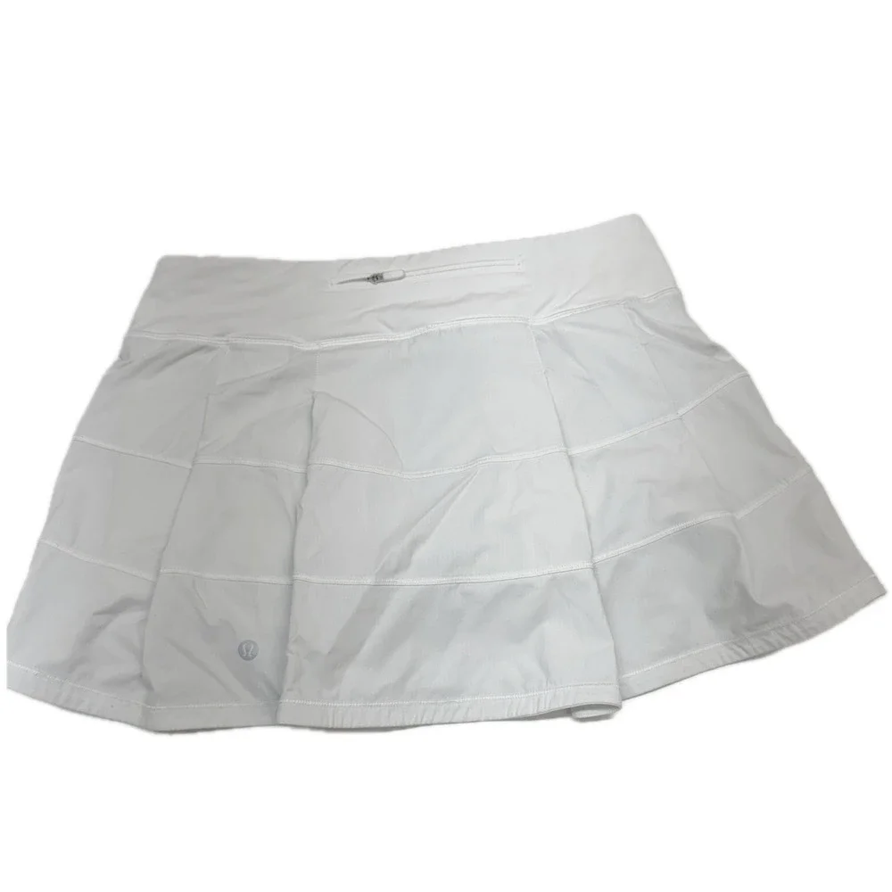 Lululemon Skirt Womens 6 White Pace Rival Athletic Tennis Golf Running
